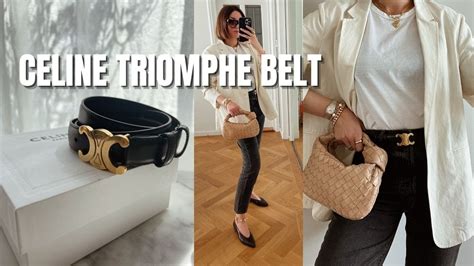 celine triomphe belt size comparison